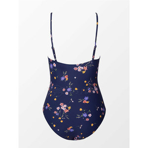 Maillot de bain femme confortable, respirant, à contraste de couleurs, durable, sans couture, une pièce, avec logo frontal, séchage rapide - Product Image 6