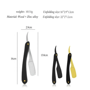 Navaja de Afeitar Profesional de Acero Inoxidable de Alta Calidad, Plegable, con Hoja de Doble Filo - Product Image 5