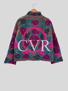เสื้อโค้ทกำมะหยี่ปักลายดอกไม้ คอจีน แขนยาว ไซส์ใหญ่ สไตล์โบฮีเมียน สำหรับผู้หญิง เสื้อคลุมลำลองสำหรับฤดูหนาว - Product Image 2