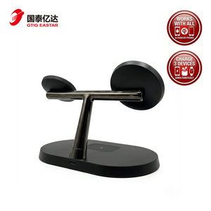 3-इन-1 चुंबकीय वायरलेस चार्जिंग स्टेशन, आईफ़ोन, आईफ़ोन और एयरपॉड्स के लिए 15W फास्ट चार्जर स्टैंड डॉक - Product Image 2