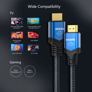 <span class=keywords><strong>Cable</strong></span> <span class=keywords><strong>HDMI</strong></span> 8K 2.1 de 48 Gbps, 10K 8K60 4K120 HDR <span class=keywords><strong>EARC</strong></span> Dolby 7.1 HDCP 2.3, <span class=keywords><strong>Cable</strong></span> <span class=keywords><strong>HDMI</strong></span> Trenzado de Aleación de Aluminio y Nailon para Monitor y Proyector - Product Image 3