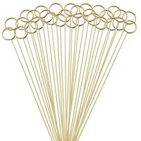 Porte-carte floral en métal 13.4 pouces pince à fleurs pour arrangement floral porte-carte doré pour mariage et fête