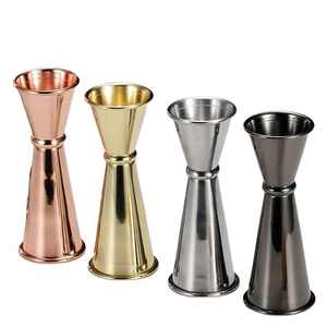 Jigger de mesure en acier inoxydable de conception supérieure Outil de barre de verre à liqueur double face pour les boissons à cocktail et au whisky - Product Image 2