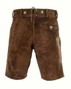 Personalizado alemán auténtico bávaro Lederhosen pantalones cortos para hombres tradicional marrón Trachten Oktoberfest con cinturón de cuero original - Product Image 5