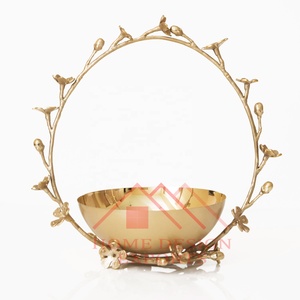 Latest Design Luxury Decorative <b>Silver</b> Metal Bowl with <b>Handbag</b> Design Handle Stand <b>for</b> Tableware Use/Kitchenware Metal Bowl - Product Image 2