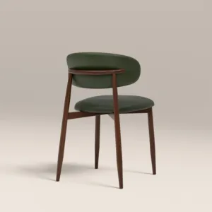 <b>VINTAGE</b> GREEN & WALNUT HALSTON DINING <b>CHAIR</b> - Product Image 3