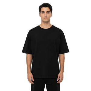 O-Neck T-Shirt Regular Fit 60% Cotton 40% <b>Polyester</b> <b>Yarn</b> Dyed 170-180gsm Solid Anti-Odor Silicon Softner Pre-shrunk Pre-Washed - Product Image 1