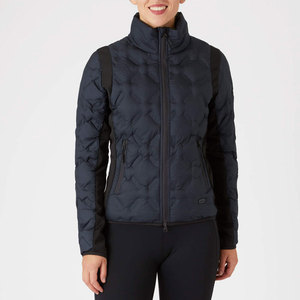 Chaqueta acolchada impermeable personalizable para mujer, artículo fresco 2025, diseño de punto de tela de lona de invierno de Color sólido - Product Image 3
