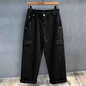 กางเกงคาร์โก้เอวกลางสำหรับผู้หญิง ผ้าฝ้าย 100% ซิปหน้า กางเกงวอร์มฤดูหนาว ผ้าไม่เป็นขุย สไตล์ลำลอง - Product Image 2