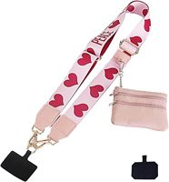 Cordon de téléphone portable réglable pour fille, anti-perte, avec pochette zippée, porte-cartes portable, cordon tour de cou