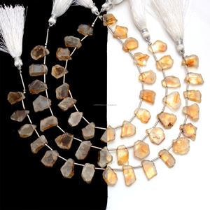 Wholesale Classic Natural Bio <b>Citrine</b> Smooth Slice Shape 8 In 11X8 To 19X9 MM Gemstone Beads Strand Use For Making Jewelry Item - Product Image 2