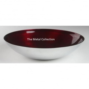 Impresionante cuenco para servir para el hogar, Hotel, restaurante, vajilla, cuenco de mesa y plato, plato para servir, cuencos para servir de Color plateado de aluminio - Product Image 3