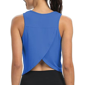 2025 OEM personnalisé dos ouvert sport débardeur pour les femmes respirant décontracté Fitness entraînement plaine haut d'entraînement - Product Image 3