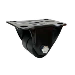 Petite roulette rigide en nylon noir de 1.5 pouces Capacité de charge élevée de roulement à billes de 1.5 pouces pour des applications ciblées - Product Image 1