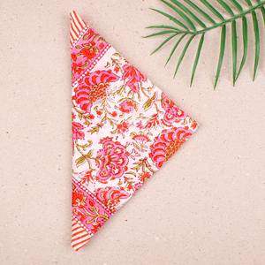 Boho Cotton Bandana Headwrap Lightweight Block Print <b>Scarf</b> Reusable Summer Wrap - Product Image 4