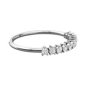 Anillo de Media Eternidad con Diamantes Redondos de Diseño para Ella - Product Image 3