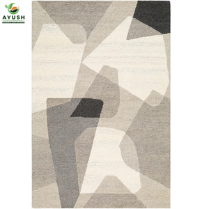 Tapis élégant et lavable en laine, rembourré et fait main, pour chambre à coucher et salon - Product Image 5