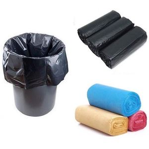 Venta al por mayor de material reciclado de HDPE/LDPE abierto plano, rollo de plástico desechable, bolsas de embalaje de basura, embalaje plano de supermercado - Product Image 3