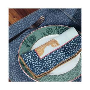 Serviettes de table en coton biologique écologiques, personnalisables, très absorbantes, contrastées, rose, pour la maison, l'avion - Product Image 6