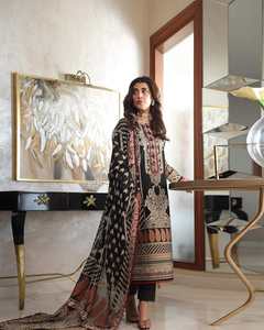 Indien pakistanais dernière mousseline de soie brodée Salwar Kameez avec maçonnerie lourde Collection de mariage de luxe vente chaude robe 0393 - Product Image 5