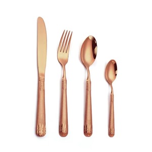 Ensemble de 5 couverts en acier inoxydable Ensemble de couverts idéal pour cuisine de table Hôtel Usage domestique Couleur argent Plaqué Ensemble de couverts Poignée Design simple - Product Image 4