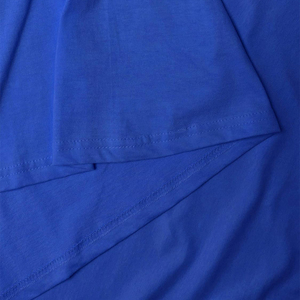 T-shirt décontracté uni de haute qualité pour hommes 100% coton col V manches courtes impression LOGO personnalisé - Product Image 3