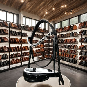 Bridon de dressage INFINITY PATENT avec rembourrage blanc, taille COB, en solde - Product Image 4