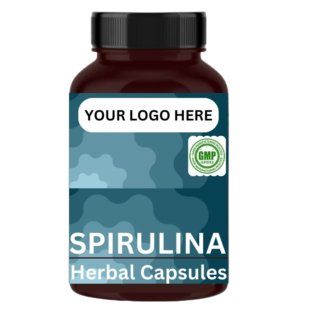 स्पिरुलिना हर्बल कैप्सूल सुपरफूड पावर पोषक तत्वों से भरपूर अच्छाई अनुकूलन उपलब्ध, निजी लेबलिंग उपलब्ध, निजी लेबलिंग