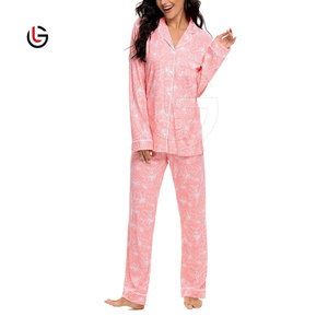 Ropa de dormir de lujo personalizada transpirable, conjunto de 2 piezas de seda de algodón Extra suave para mujeres hecho en Pakistán - Product Image 1