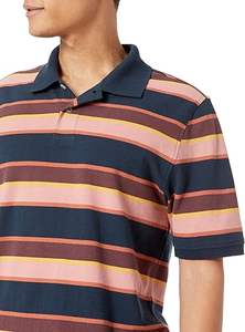 เสื้อโปโลผ้าโพลีเอสเตอร์สีทึบออกแบบโลโก้สำหรับผู้ชายผ้าคอตตอนแห้งเร็วสำหรับใส่ในฤดูร้อน - Product Image 4