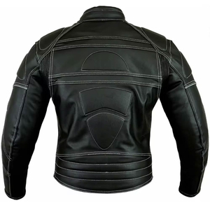 Chaqueta de moto de invierno para hombre, de cuero genuino, impermeable, respetuoso con el medio ambiente, con cuello levantado, a prueba de viento, carreras - Product Image 5