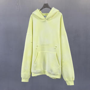 Sudadera con Capucha Extra Grande de Estilo Desgastado, Lavada al Ácido, 360 Gsm, Vintage, Sin Cordones - Product Image 5