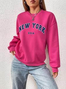 Vente en gros de sweats streetwear pour femmes meilleures ventes 100% coton pulls thermiques légers - Product Image 3