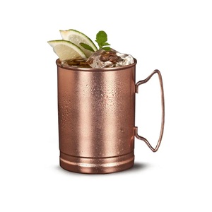 Taza de cóctel de cobre puro con agarre en relieve, taza de cobre de mula de Moscú, alta calidad y la mejor fabricación a precio barato - Product Image 5