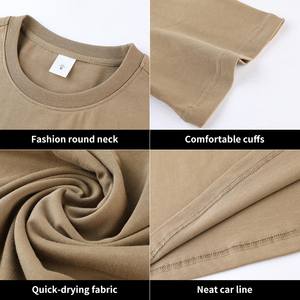 เสื้อยืดผ้าฝ้าย100% โอเวอร์ไซส์สำหรับผู้ชายและผู้หญิงพิมพ์โลโก้ตามสั่งพิมพ์ลายคอตั้งเสื้อแขนสั้น - Product Image 5