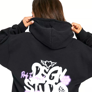 Ropa de otoño a la moda para mujer de peso pesado, ropa de mujer, sudaderas con capucha y sudaderas para mujer, ropa de calle, Sudadera con capucha a rayas - Product Image 5