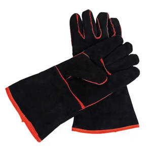 Hi Vis Guantes de cuero de vaca Split Leather Ropa de trabajo de invierno Anti-Heat Spark Guantes de seguridad industrial contra incendios - Product Image 6