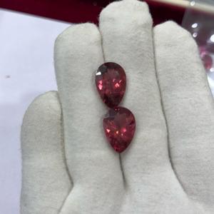 Pierres précieuses de tourmaline en argent fin de haute qualité propre à l'intérieur de la poire coupée cristal de rubylite naturelle paires de gemmes en vrac - Product Image 1