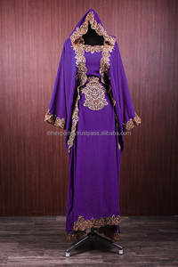 Ropa islámica Diseño único Gasa Dubai Kaftan con bordado Burkha Vestido musulmán - Product Image 1