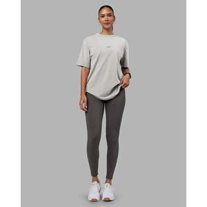 Be Yourself FLXCotton Oversize Tee-Circular Grey Washed-Violet 220gsm พิมพ์ดิจิตอลและพิมพ์ซิลค์สกรีน - Product Image 5