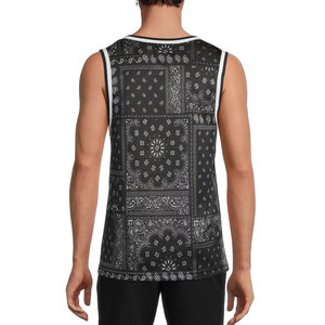 Printed Design breathable Tank <b>Top</b> <b>Mesh</b> Quick Dry Men's Workout Fitness Gym Tank <b>Top</b> - Product Image 2