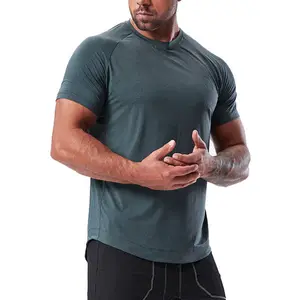 Camiseta masculina lisa de algodão antirrugas sustentável personalizada com estampa de adesivos personalizados para uso casual de rua