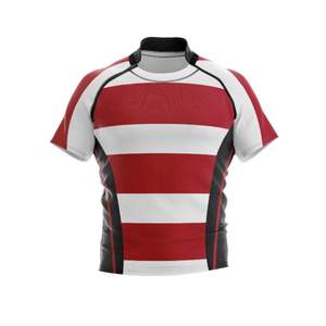 Ropa de equipo personalizada Rugby League Jersey Nuevo diseño Algodón Polo Collar Media manga Sublimado Rugby Jerseys - Product Image 1