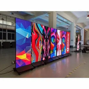 Factory Price P1.53 P2 P2.5 P3 Floor Standing Led Poster Full Color Outdoor Commercial Advertising Led Display Screen