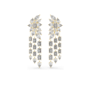 32.292 CT Lab Grown Diamond Drop <b>Earrings</b> VVS-VS EF Clarity 18KT, 14KT, 10KT Gold & 925 <b>Silver</b> Rose, Yellow, White Gold & - Product Image 2
