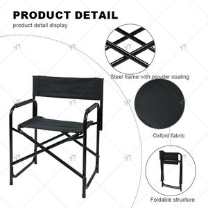 Chaise de réalisateur de cinéma en toile métallique pliable de taille moyenne, personnalisée avec impression de logo - Product Image 2