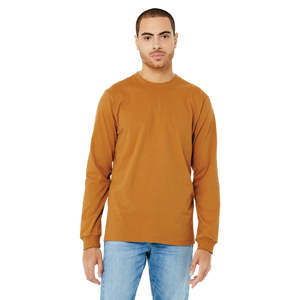 OEM เสื้อยืดคอกลมแขนยาวสำหรับทั้งชายและหญิง, เสื้อยืดคอตตอนแอร์ลูเม่100% นุ่มและทนทาน - Product Image 1