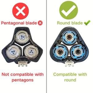 Cabezal de Repuesto de Triple Cuchilla Compatible con las Afeitadoras Eléctricas Serie 6000 y 5000, Cuchilla Doble para Afeitar la Cara - Product Image 5