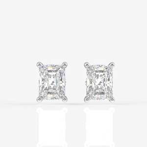Radiant Cut Moissanite Diamond Solitaire <b>Stud</b> <b>Earrings</b> 14K Gold-Elegant and Luxurious Product Category - Product Image 4
