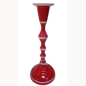 Bougeoir Aluminium Argent Nickel pour Dessus De Table Bougeoir De Noël Abordable Bougie Pilier En Vrac Fabriqué À La Main - Product Image 3